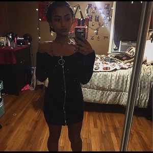 Dark Green Strapless mini dress